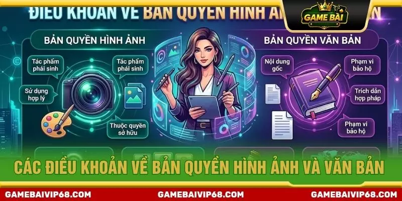 Các điều khoản về bản quyền hình ảnh và văn bản