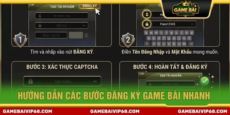 Hướng dẫn các bước đăng ký game bài nhanh
