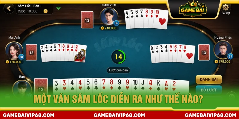 Quy trình diễn ra của một ván đánh Sâm lốc